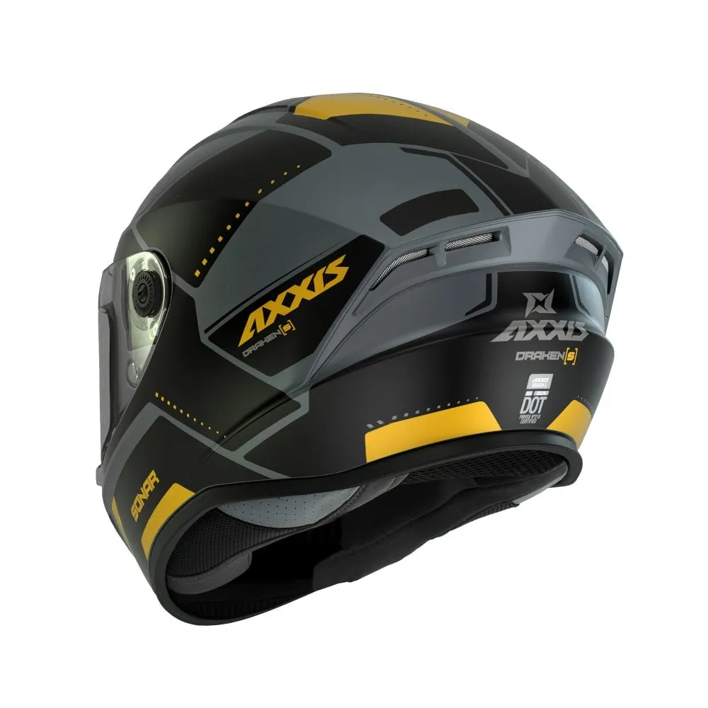 Axxis Draken Sonar Helmet - Yellow