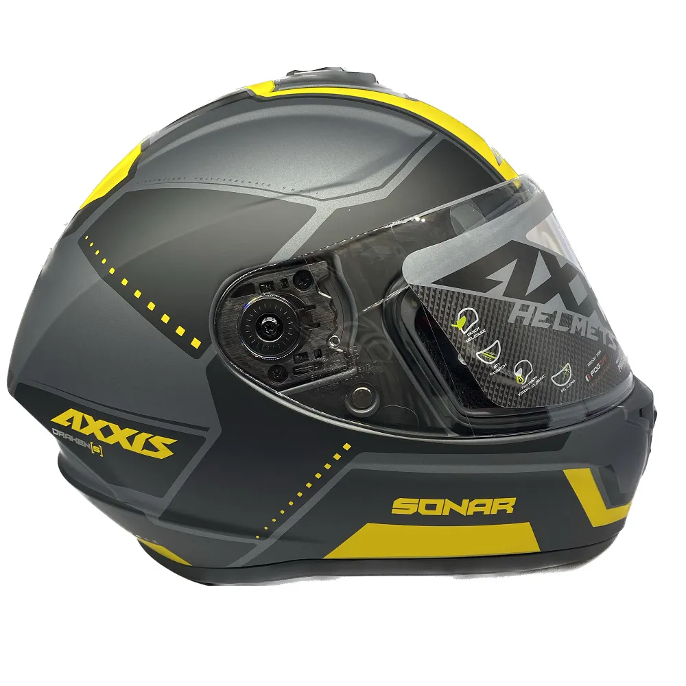 Axxis Draken Sonar Helmet - Yellow