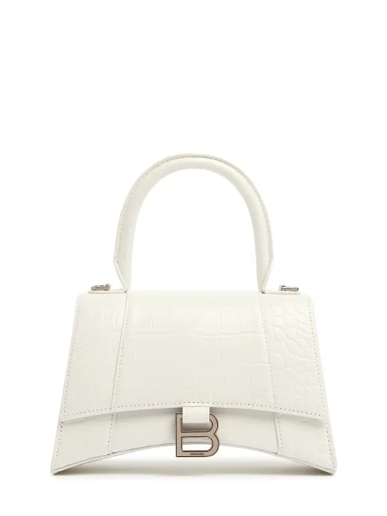 Balenciaga   Small Hourglass embossed leather bag 