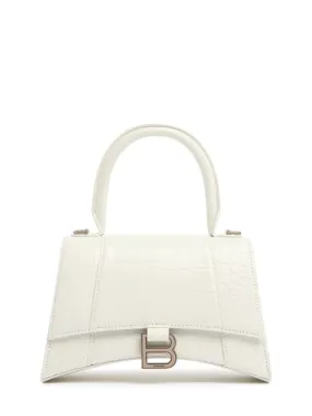 Balenciaga   Small Hourglass embossed leather bag 