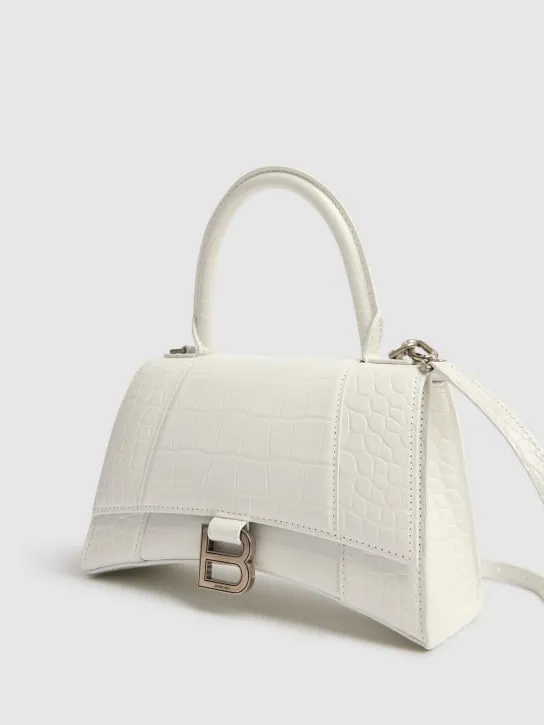 Balenciaga   Small Hourglass embossed leather bag 