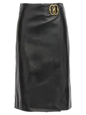 Bally    Bally Logo Leather Skirt