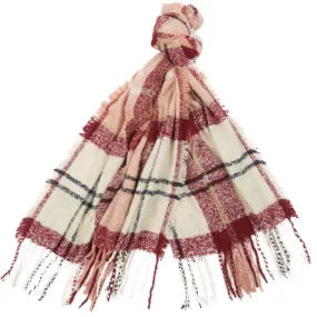 Barbour Boucle Scarf LSC0130 In Pink Hessian