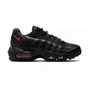 Baskets Nike Air Max 95 Gs - Noir Et Rouge - Femme