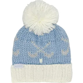 Bits & Bows Golf Bobble Hat, Blue