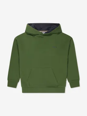 BOSS Boys Logo Print Hoodie in Green