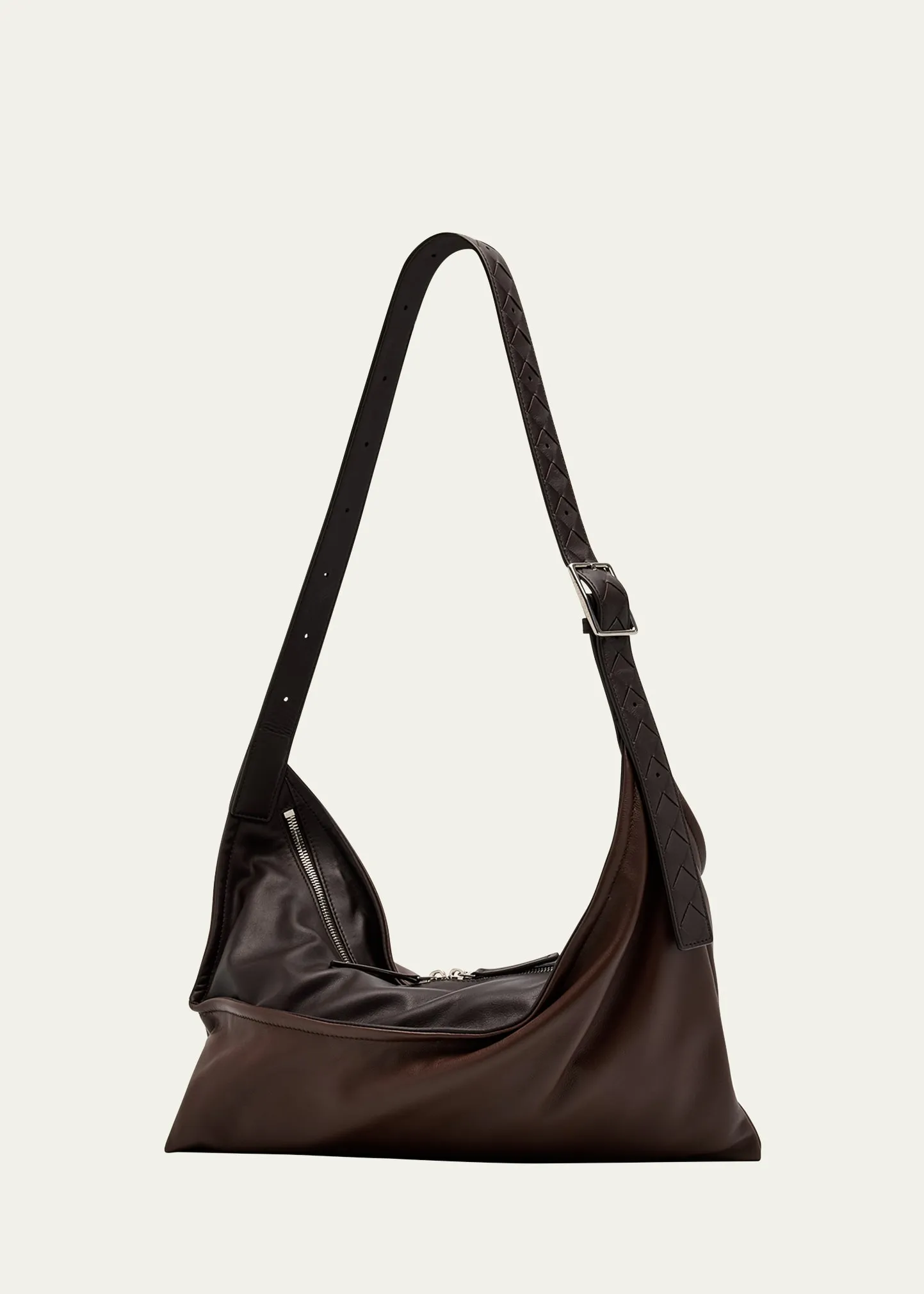 Bottega Veneta Men's Small Twisted Leather Hobo Bag