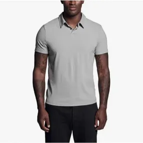 Brushed Stretch Jersey Polo-Warm Stone