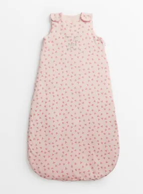 Buy Heart Print Pink 2.5 Tog Sleeping Bag 12-18 months | Sleepsuits and pyjamas | Tu