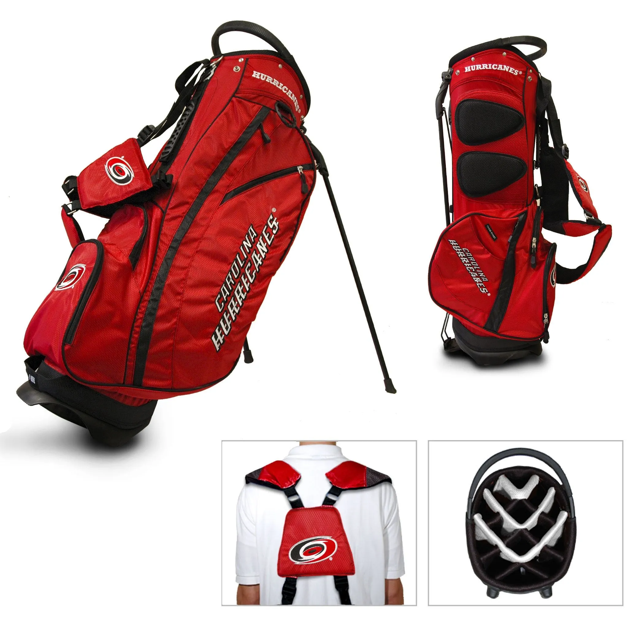 Carolina Hurricanes Team Golf Fairway Lightweight 14-Way Top Golf Club Stand Bag