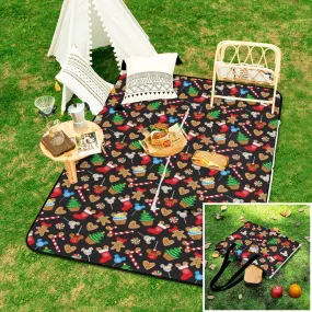 Christmas Snacks Zipper Picnic Mat