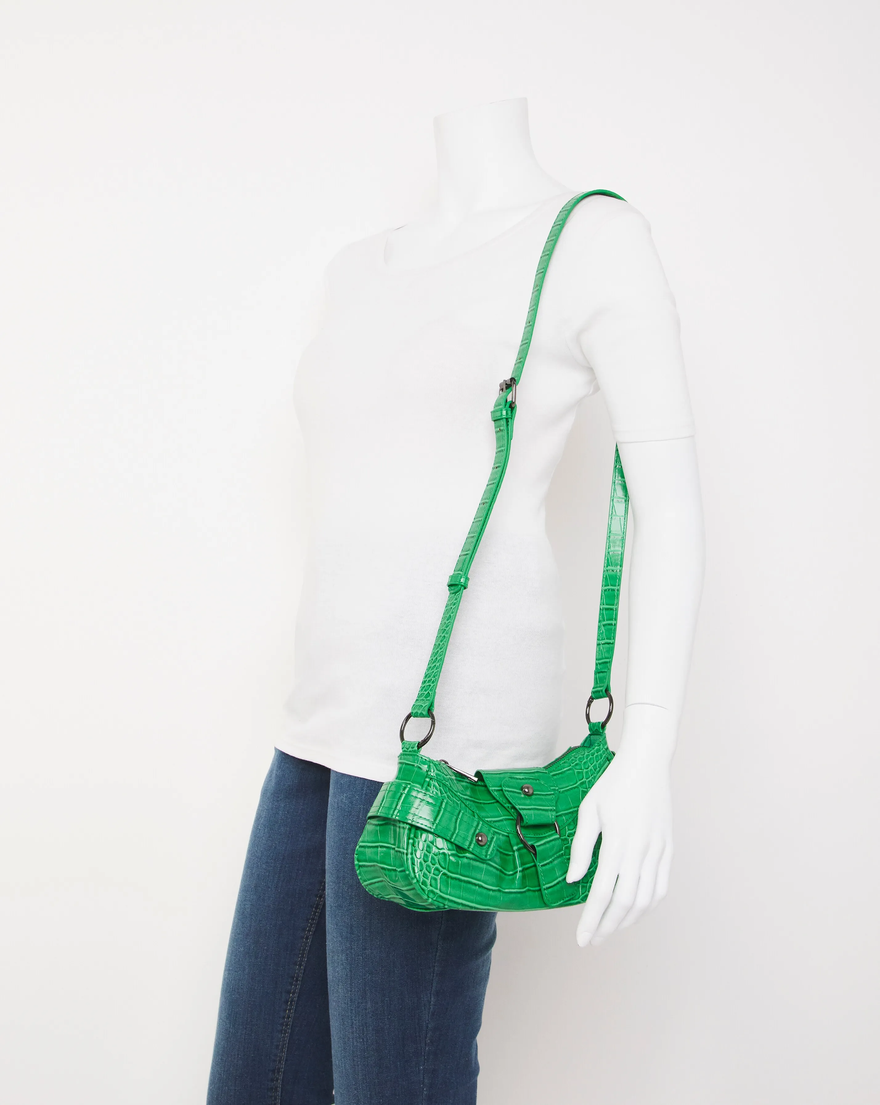 Croc Shoulder Bag | Simply Be