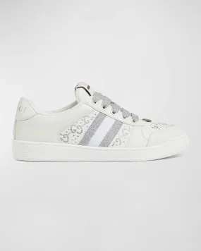 Crystal GG Web Low-Top Sneakers