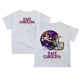 ECU Pirates Infant White Dripping Helmet T-Shirt