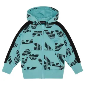 Emporio Armani Kids Eagle Logo Zip Hoodie