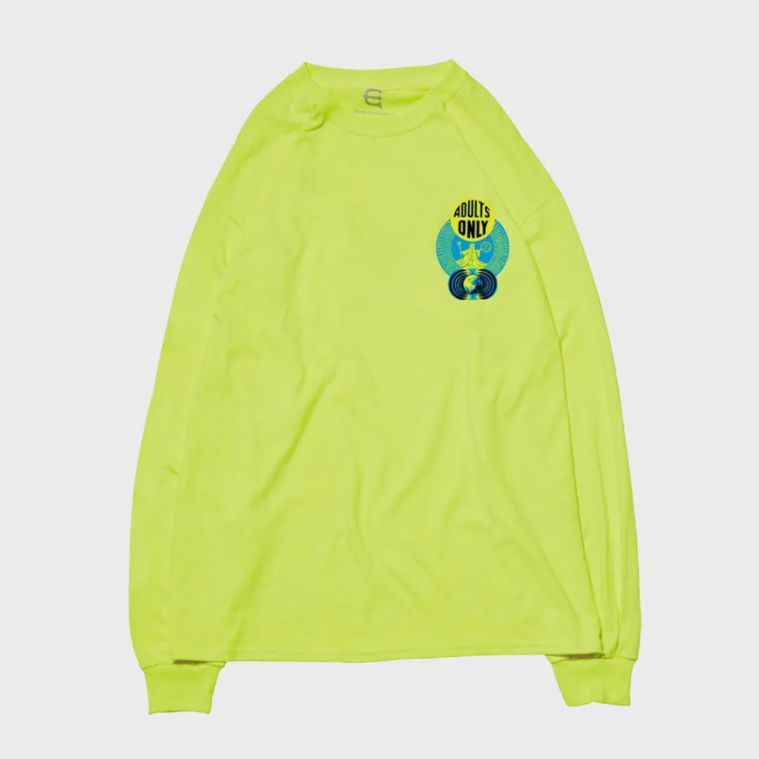 EVISEN SKATEBOARDS WORLD HALL 2 LS TEE SAFETY GREEN