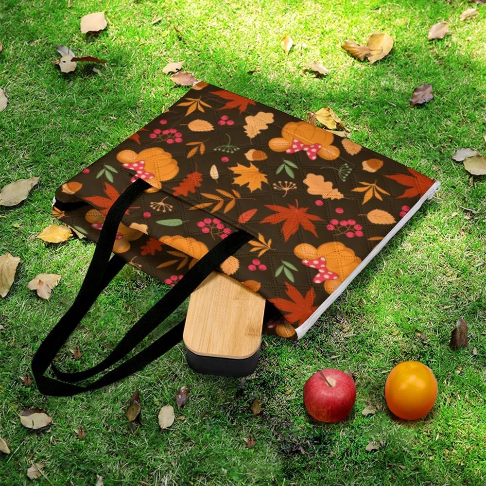 Fall Pumpkins Zipper Picnic Mat