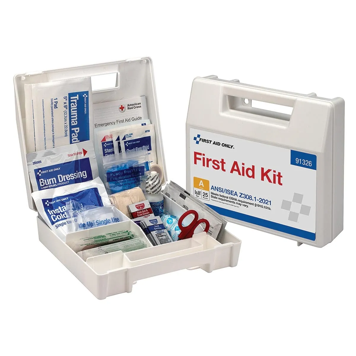 First Aid Only 25 Person ANSI A Plastic First Aid Kit with Dividers