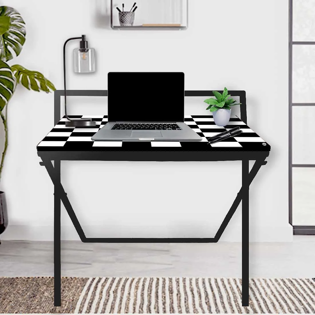 Folding Computer Table WFH Work Desk for Bedroom-Chess