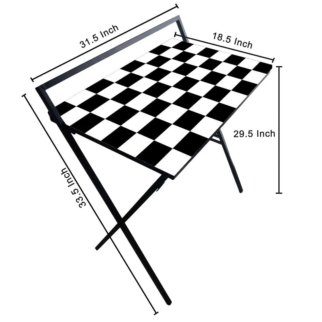 Folding Computer Table WFH Work Desk for Bedroom-Chess