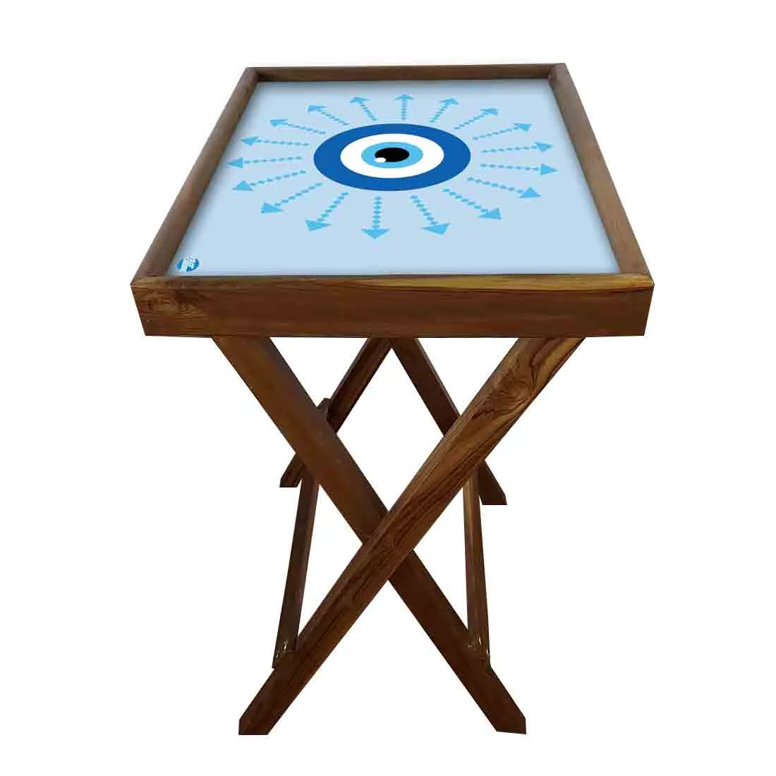 Folding TV Tray Table for Eating Breakfast Serving Table - Evil Eye Protector