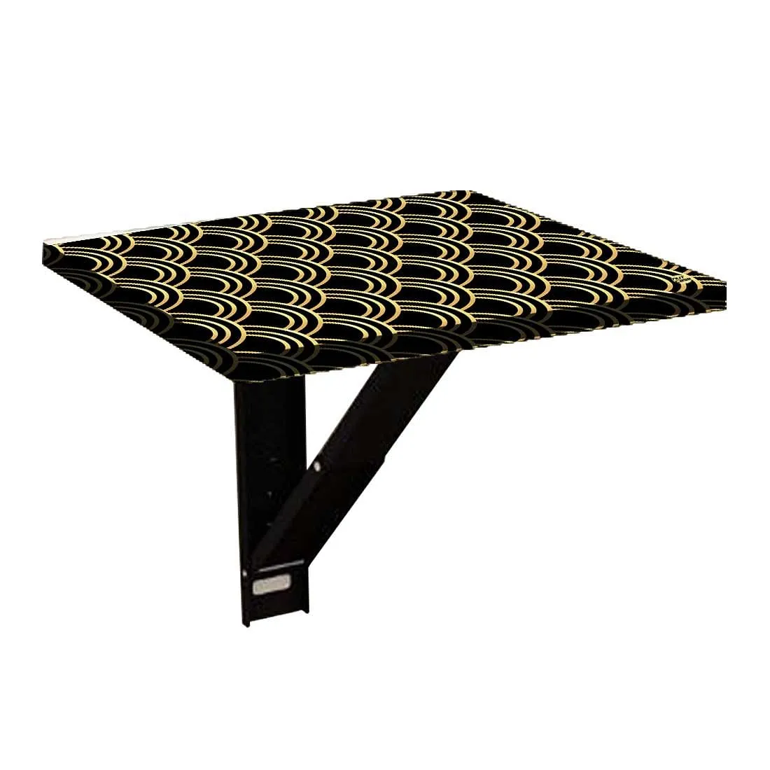 Folding Wall Mounted Bedside Table - Golden Design Pattern