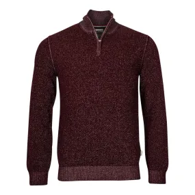 GIORDANO SPECKLED HALF ZIP BURGUNDY PULLOVER | Menswear Online