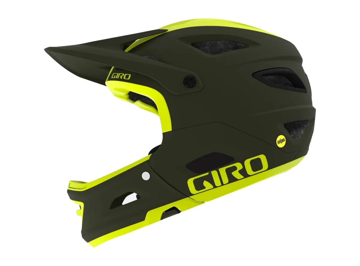 Giro Switchblade MIPS Full Face Helmet - Matt Olive-Citron - 2019