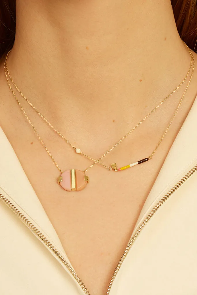 GOLF PELOTA YELLOW NECKLACE