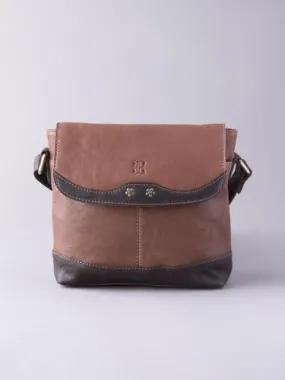 Hartsop Flapover Leather Cross Body Bag in Brown