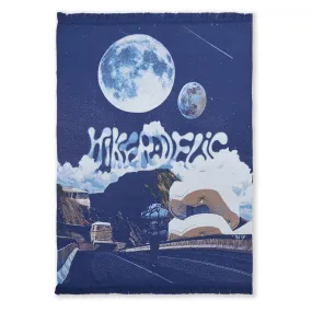 Hikerdelic Retro Future Picnic Blanket Navy