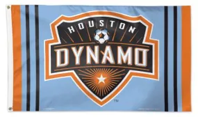 Houston Dynamo WinCraft Orange & Light Blue Deluxe Indoor Outdoor Flag (3' x 5')