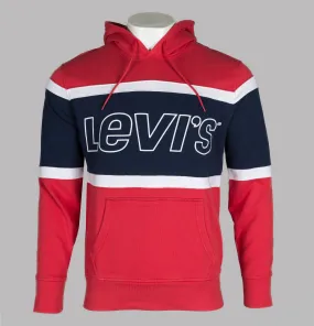 Levi's Pieced Colour Block Hoodie Brilliant Red