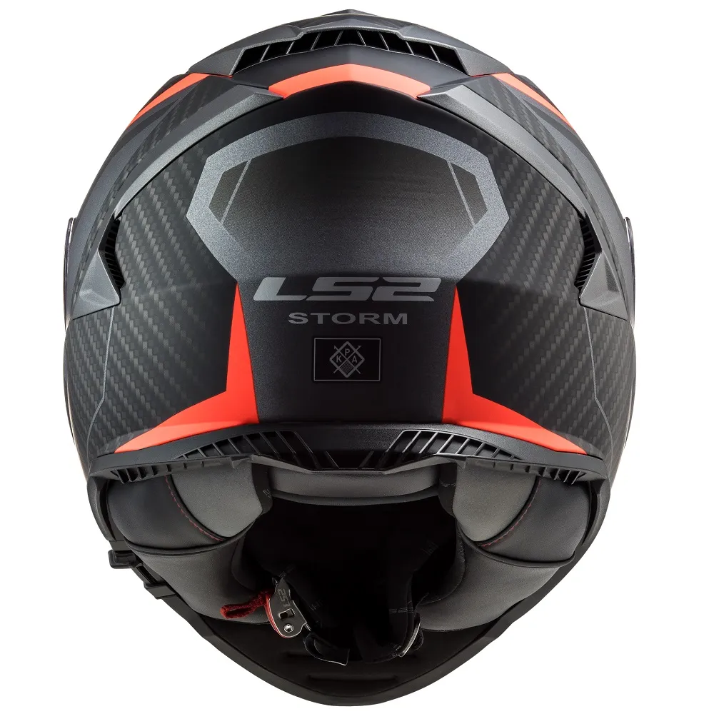 LS2 FF800 Storm II Racer Helmet - Titanium/Orange