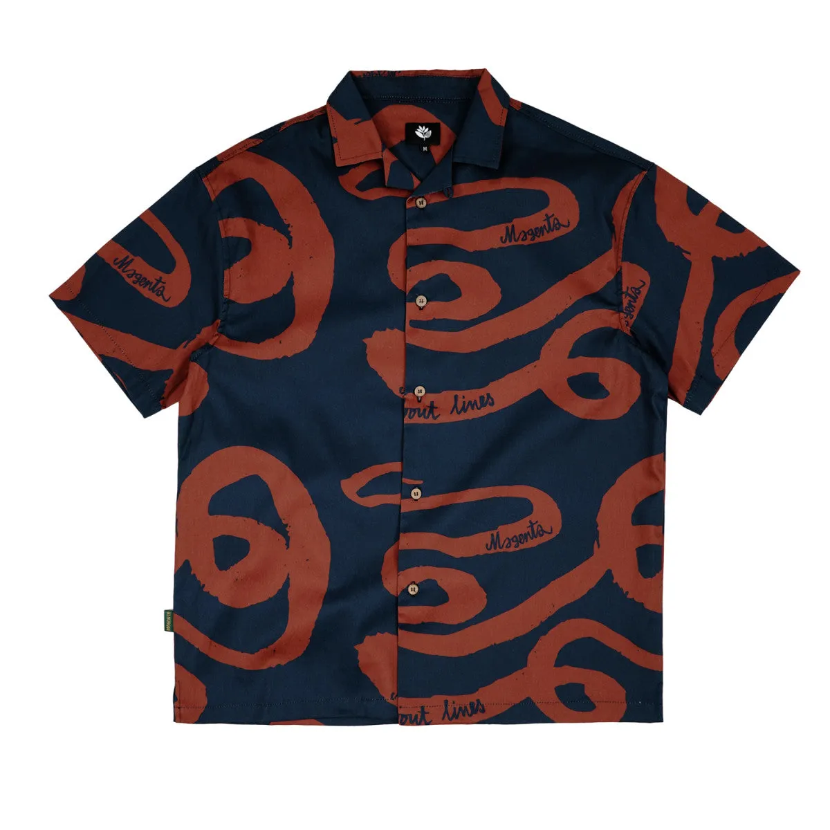 MAGENTA SKATEBOARDS LINES SHIRT NAVY BLUE