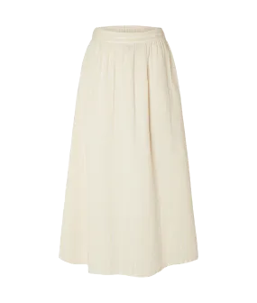 Malinda Striped Long Skirt - Cream