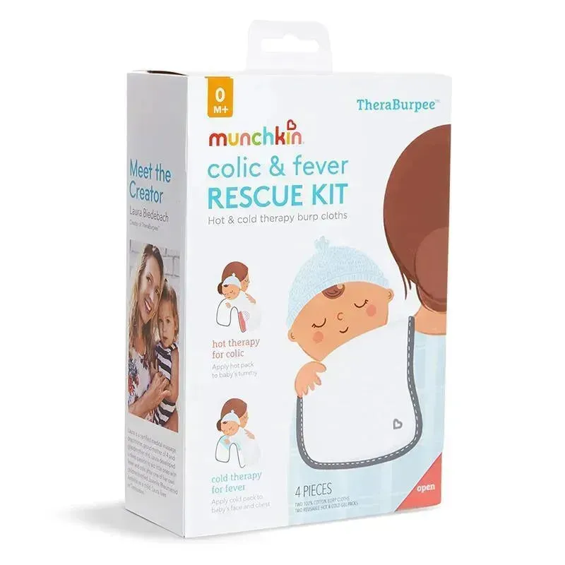 Munchkin Theraburpee Colic & Fever Rescue Kit, Hot & Cold Therapy Burp Cloths