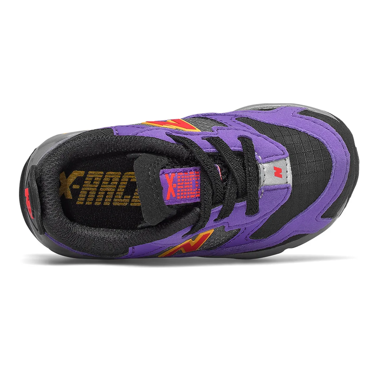 New Balance Infant Bungee Lace X-Racer - Black with Mirage Violet