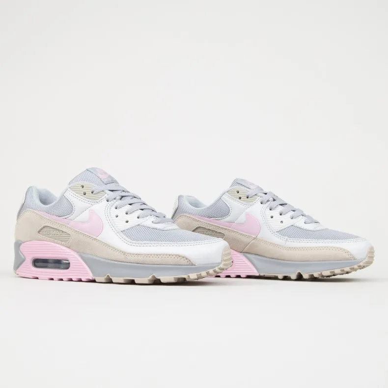 Nike Air Max 90 (Vast Grey/Pink-Wolf Grey-String)