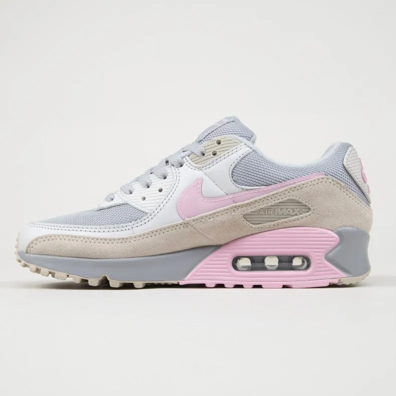 Nike Air Max 90 (Vast Grey/Pink-Wolf Grey-String)