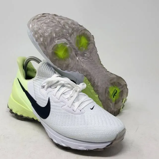 Nike air zoom infinity tour golf cleat barely volt white black ct0540-110 us 8