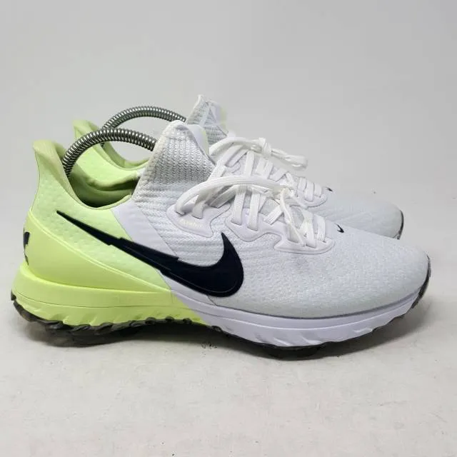 Nike air zoom infinity tour golf cleat barely volt white black ct0540-110 us 8