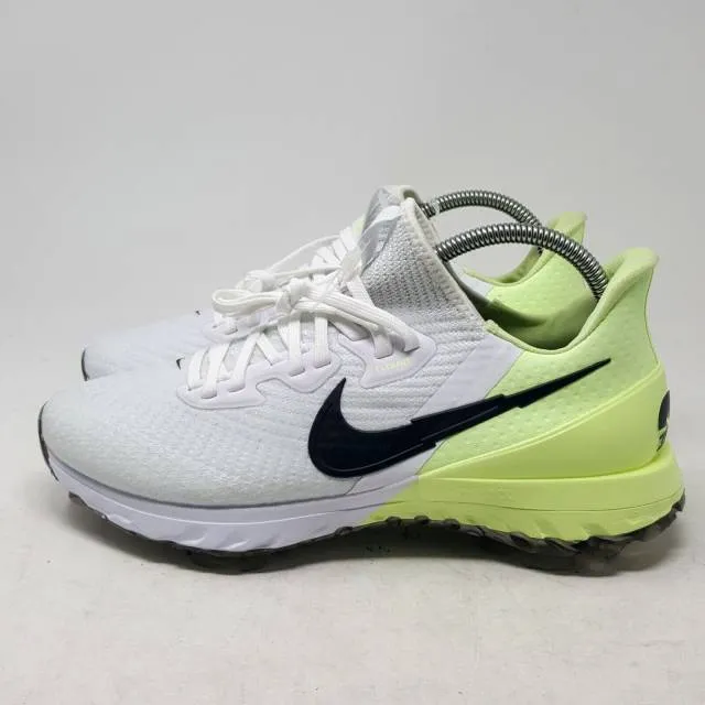 Nike air zoom infinity tour golf cleat barely volt white black ct0540-110 us 8