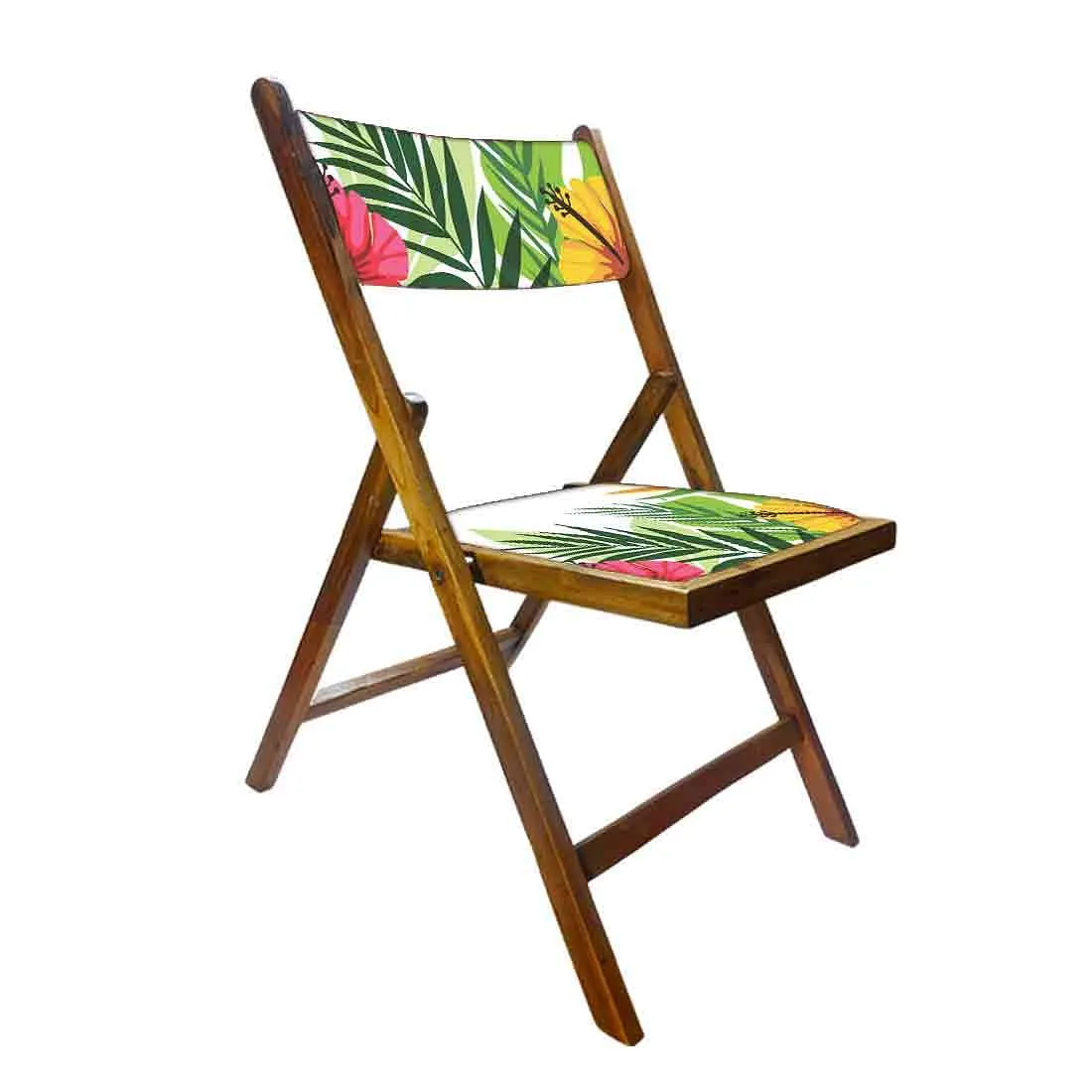 Nutcase Folding Chair For Home Dining - Yellow Hibiscus