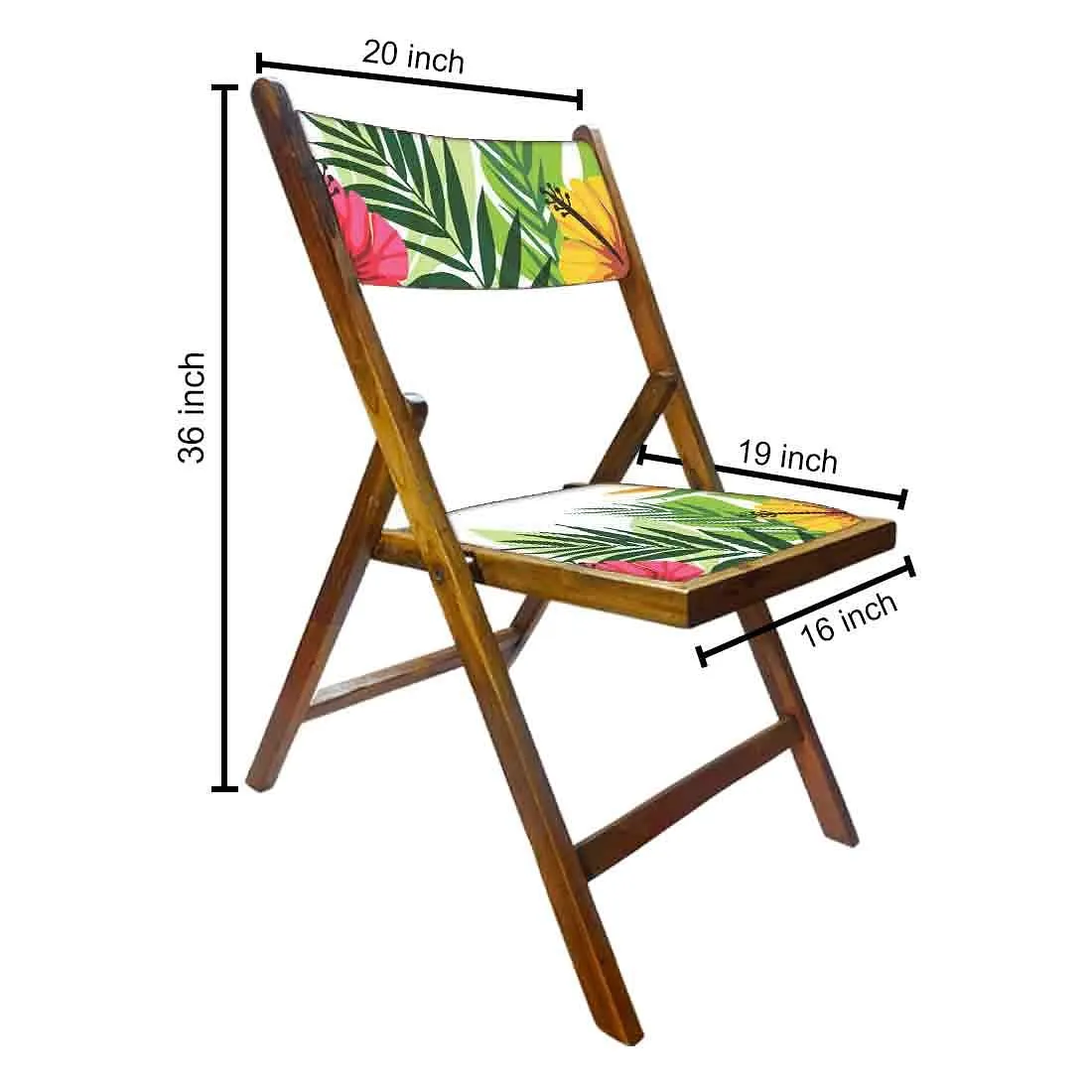 Nutcase Folding Chair For Home Dining - Yellow Hibiscus