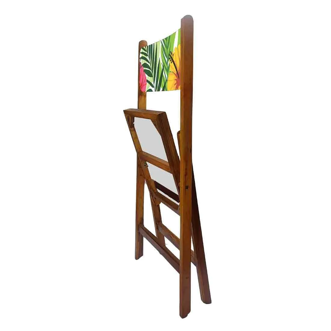 Nutcase Folding Chair For Home Dining - Yellow Hibiscus