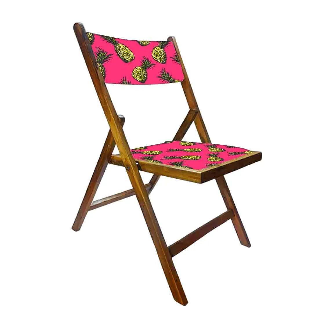 Nutcase Wooden Folding Chair for adults - Yellow Pineapple