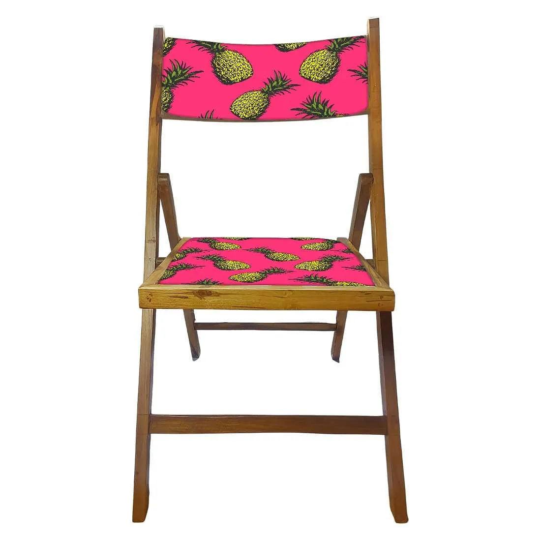 Nutcase Wooden Folding Chair for adults - Yellow Pineapple