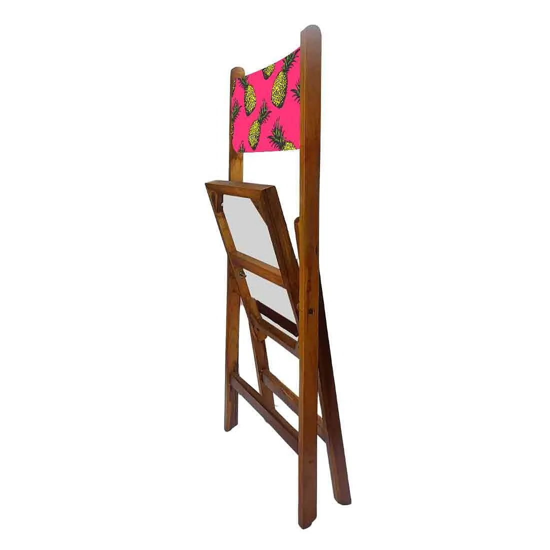 Nutcase Wooden Folding Chair for adults - Yellow Pineapple