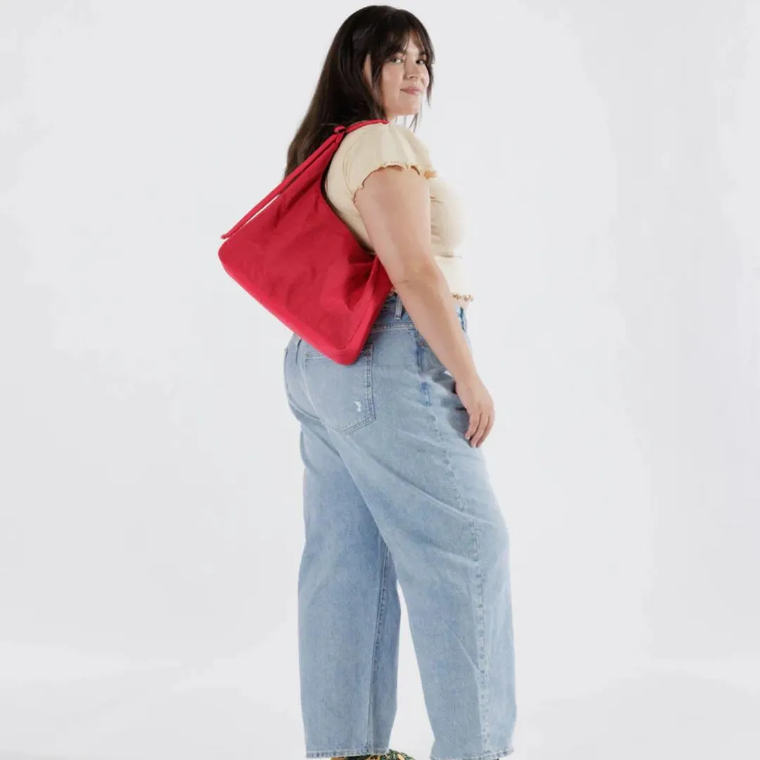 Nylon Shoulder Bag (Candy Apple)